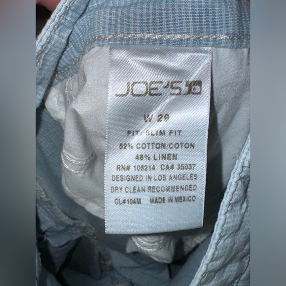 DESIGNER JOE’S JEANS linen cotton pants women’s size 29 - Picture 9 of 14